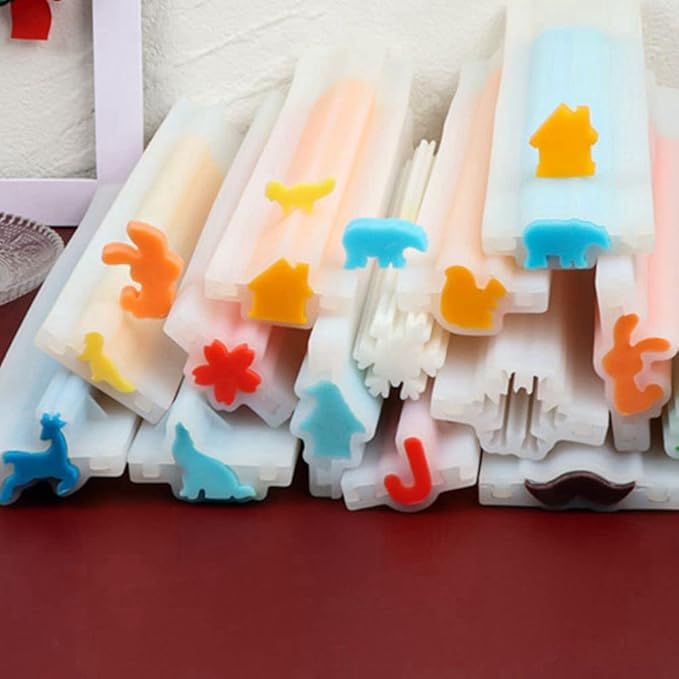 Tube Column Silicone Soap Candle Mold Christmas Hook Embed Soap Making Supplies Silicone Mold for Soap