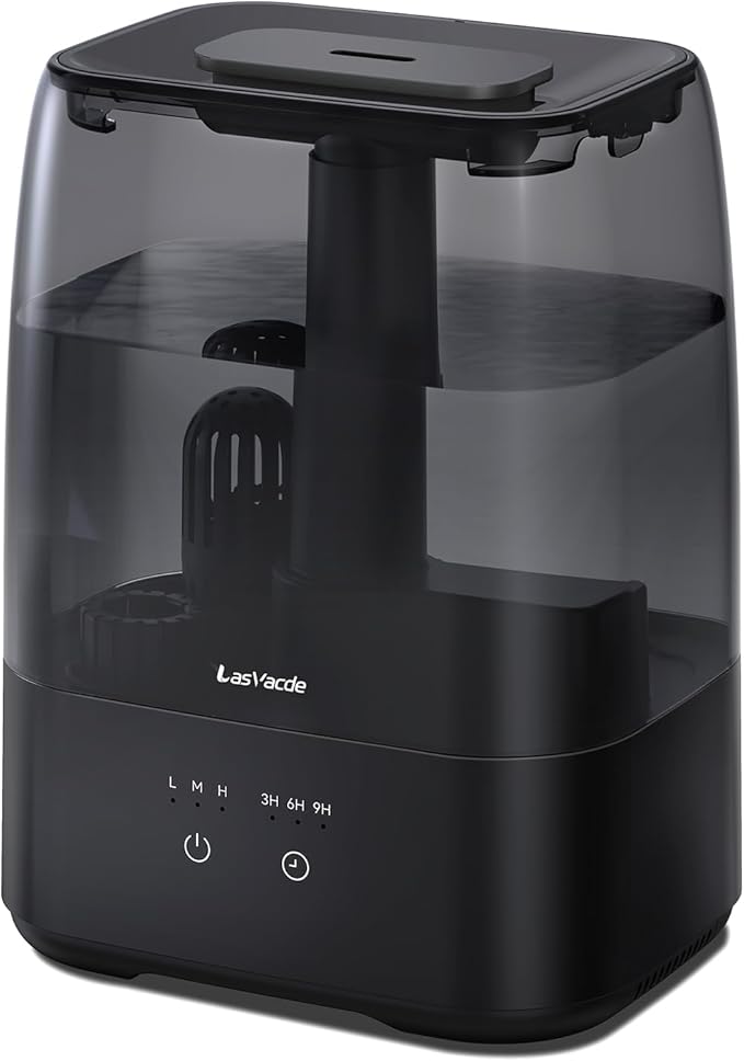 Top Fill Humidifiers for Bedroom, 4.0L Tank Cool Mist Humidifiers for Large Room, 40H Runtime, 28dB Quiet Ultrasonic Air Humidifier for Home, Plants with 9H Timer, Aroma Tray