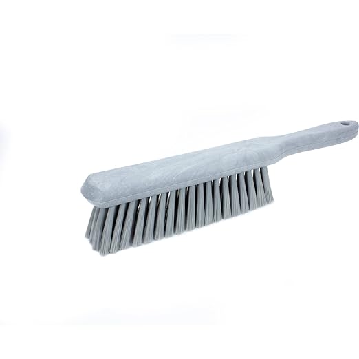 SPARTA Handheld Soft Counter Brush 8 Inch Bristle Span, Multi-Use Dust Brush with 5 Inch Handle for Tables, Countertops, and Delicate Surfaces, Polyester, Gray, (Pack of 6)
