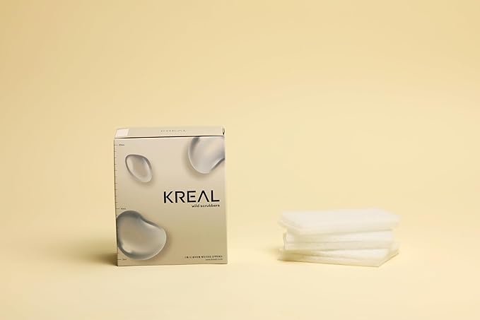 KREAL Non-Woven Disposable Scrub Sponge (20 Pack) Clean and Decontaminate, Powerful Washing