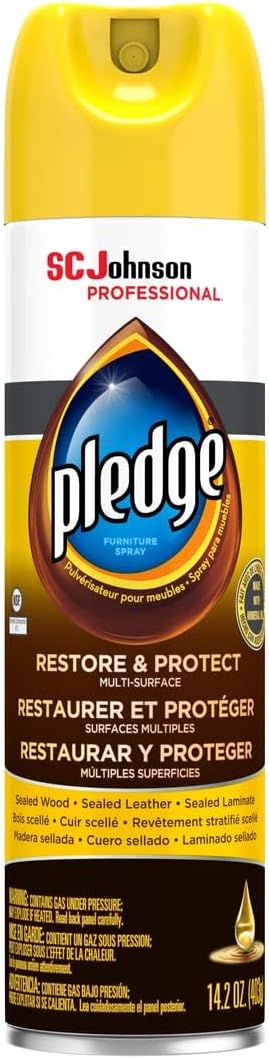 SC Johnson Professional, Pledge Revive It, Moisturizes and Revitalizes Surfaces, Aerosol, 14.2 Ounce (Pack Of 6)