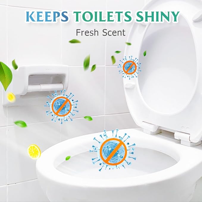 Toilet Cleaner, 2025 Upgrade Multipurpose Toilet Bowl Cleaner Toilets Cleane, Self Activating Powder for Toilets Bowls Cleaning, Powerful Foaming Toilets Bowls Cleaner, Deep Cleaning Tool (4)