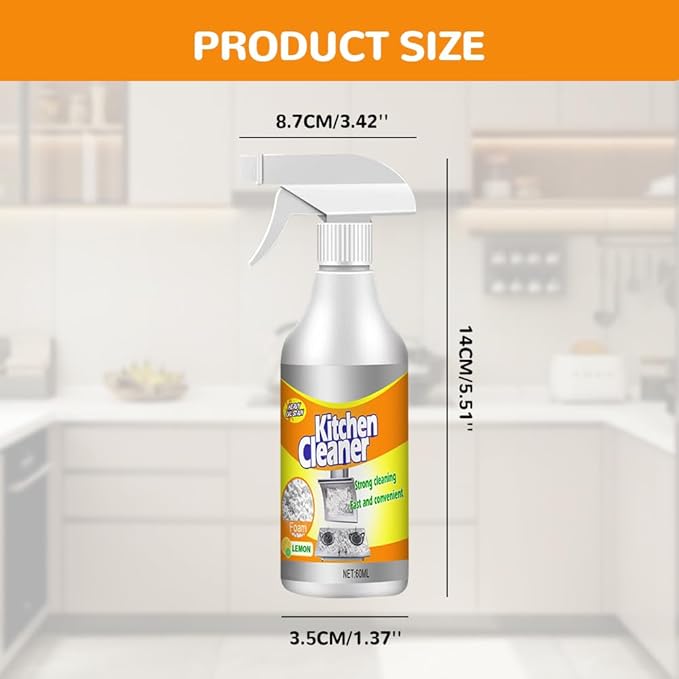 Kitchen Foam Cleaner, 2025 Upgraded All-Purpose Cleaner, Portable Grease Remover for Home Kitchen, Durable Stove Cleaners for Restaurant, Easy Clean Pot and Pan Cleaners for Housewife (1)