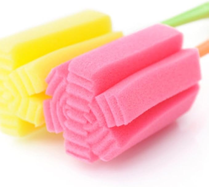 YEJI 10pcs Sponge Vacuum Cup Cleaning Brush Bottle Thermos Mug Cleaning Tool