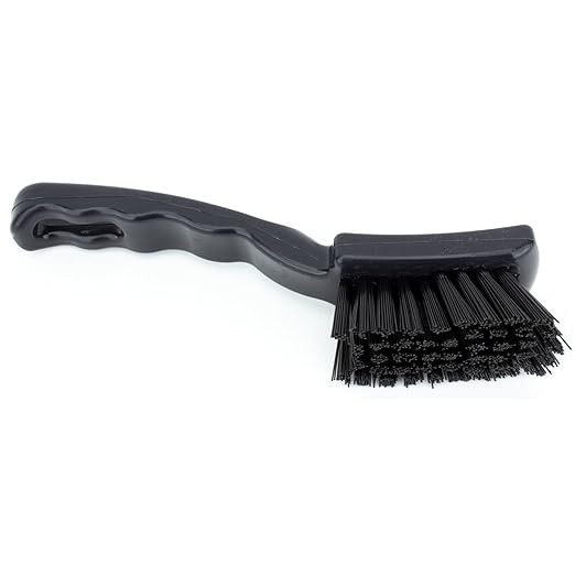 SPARTA 41395EC03 Plastic Scrub Brush, Detail Brush, Kitchen Brush With Hanging Hole For Cleaning, 7 Inches, Black, (Pack of 6)