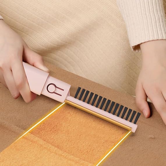 Multi-Function Travel Size Lint Brush for Clothes - Efficient Lint Remover & Pet Hair Collector for Dogs & Cats (Pink)