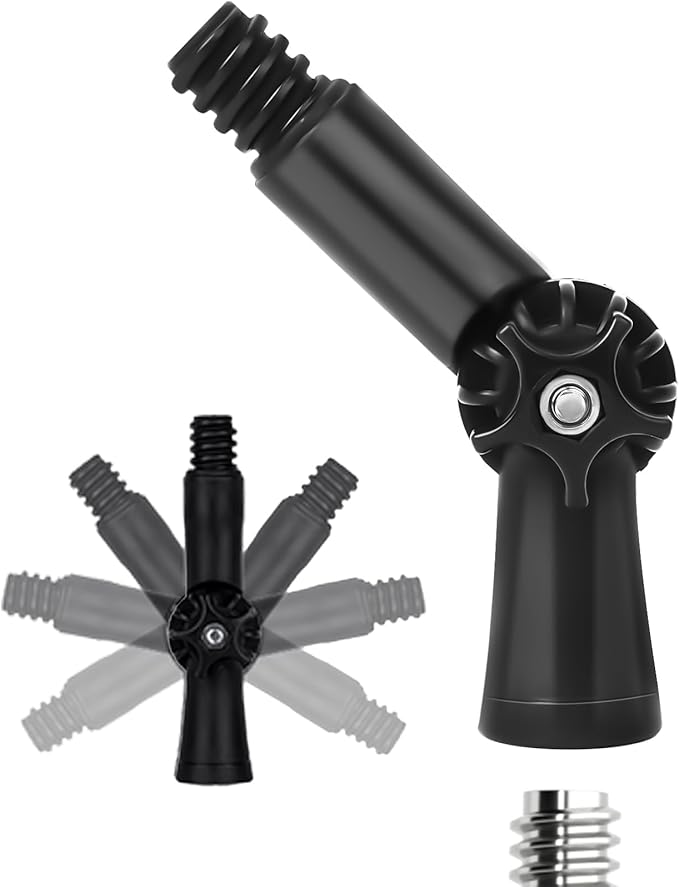 Universal Joint Angle Adaptor for Telescoping Extension Pole, (Head Only, No Pole) Versatile for Window Cleaning, Gutter Cleaning, Light Bulb Changing, Painting & More – Multi-Use Heavy Duty Pole
