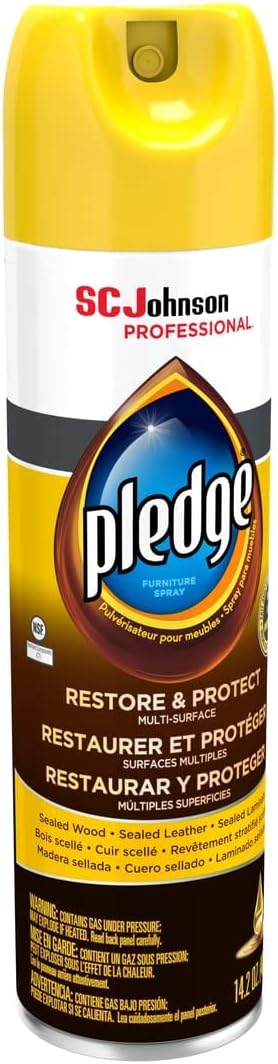 SC Johnson Professional, Pledge Revive It, Moisturizes and Revitalizes Surfaces, Aerosol, 14.2 Ounce (Pack Of 6)