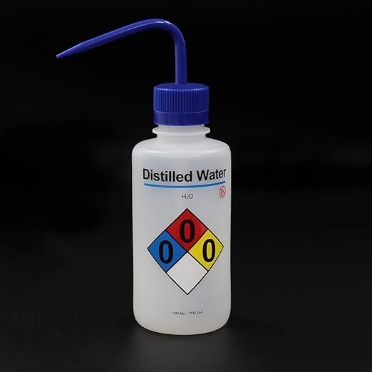 Distilled Water Narrow Mouth Wash Bottles, 3pcs of Vol.500ml, LDPE Material, WBD500-003