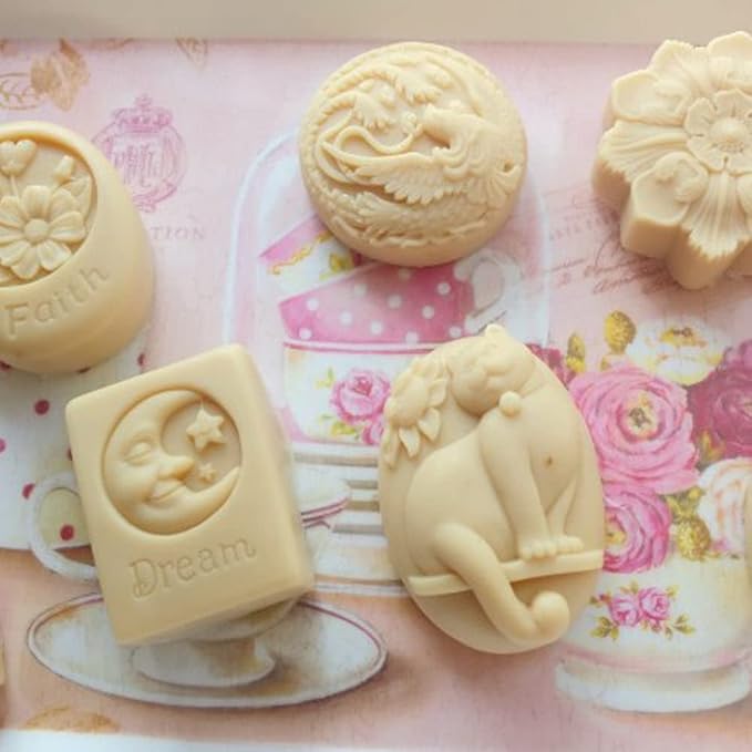 Soap Mold Silicone Soap Molds for Soap Making Craft DIY Handmade Chocolate Candy Cake Mold Oval Lover Dancing Wedding (12357)