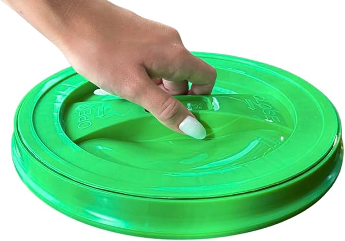 House Naturals 2 Gallon Food Grade - BPA Free Made in USA Buckets Lime Color pails with Screw On Gasket Lids (2, Lime - Green lids)