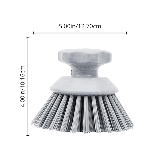 SPARTA 42395EC24 Plastic Scrubber Brush, Round Brush, Dish Scrub Brush With Color Coded For Cleaning, Kitchen, Bathroom, Bathtub, Dishes, Sink, 5 X 5 X 4 Inches, Orange