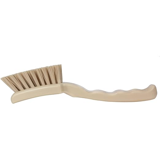 SPARTA 41395EC25 Plastic Scrub Brush, Detail Brush, Kitchen Brush With Hanging Hole For Cleaning, 7 Inches, Tan