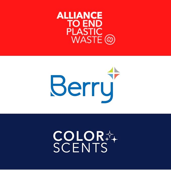Color Scents Small Trash Bags - 4 Gallon, 480 Total Bags (8 Packs of 60 Count), Twist Tie - Lavender Bag in Lavender Scent