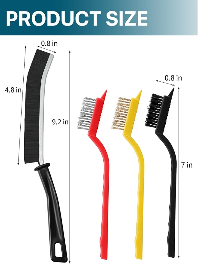 6 Pcs Crevice Cleaning Brush Set, Household Hard Bristle Crevice Cleaning Brush, Crevice Cleaning Tool for Sink,Faucets，Grout,Bathroom,Corner, Baseboard,Gas Stove and Tiles KOSPRIE