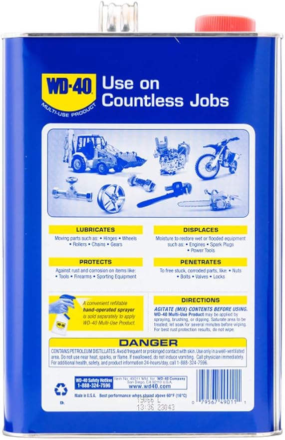 WD-40 Original Formula, Multi-Use Product with Smart Straw Sprays 2 Ways,12 OZ [6-Pack] & Multi-Use Product, One Gallon