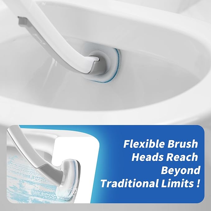 oshang 28 Count Toilet Brush Refills, Toilet Refill Pads, Disposable Toilet Brush Heads for Bathroom Cleaning