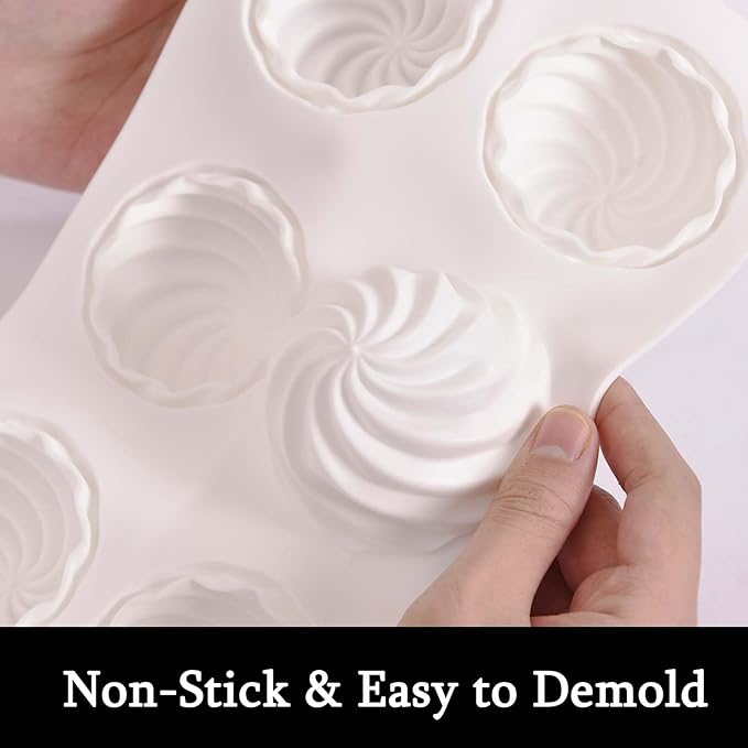 Flowers Dessert Mousse Cake Molds Silicone, Cheese Cakes Truffles Brownie Pops Silicone Molds 6-Cavity Dessert Molds Great for Baker Pastry Chef