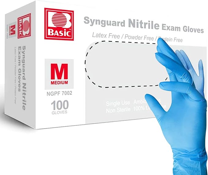 Jointown Medical Blue Nitrile Exam Gloves - Latex-Free & Powder-Free - NGPF7002 (Case of 1,000), Medium