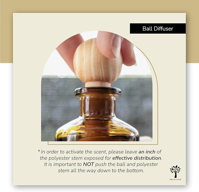 PRISTINE English Country Inn/Inspired by Ritz Carlton Hotel Ball Diffuser for Wardrobe | Fresh Blend of Strawberry, Vanilla, Musk Diffuser Set, Mini Diffuser Decor | Air Freshener for Closets