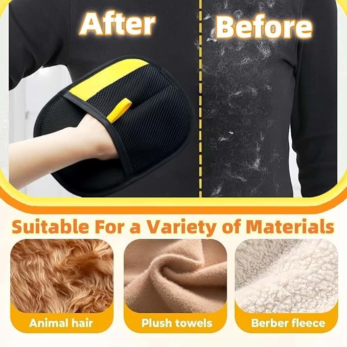 Pet Hair Removal Glove Reusable Electrostatic Gloves Pet Hair Remover for Cats Dogs Carpet Couch 2025 New Grooming Glove Tool（2PCS）