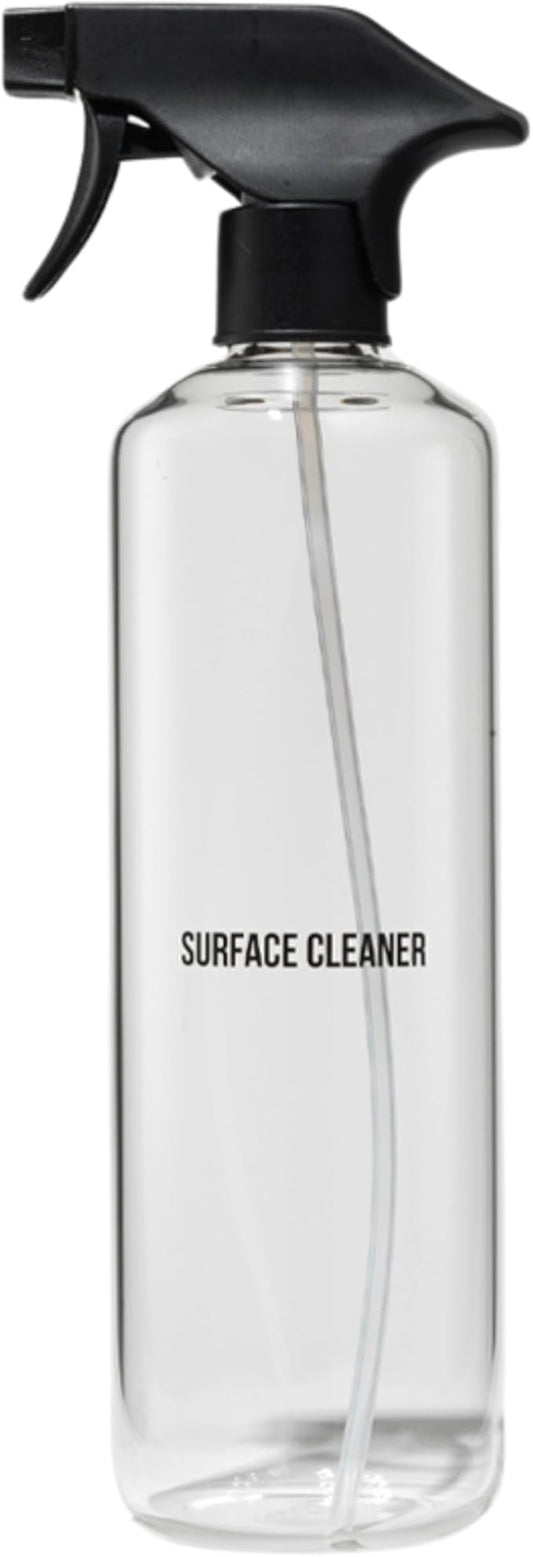 Public Goods Empty Glass Spray Bottle for Multi-Surface Cleaner | Refillable Spray Bottle for Cleaning | Made with Borosilicate Glass for Countertops, Tile, Floors, Appliances | BPA Free | 24 Oz