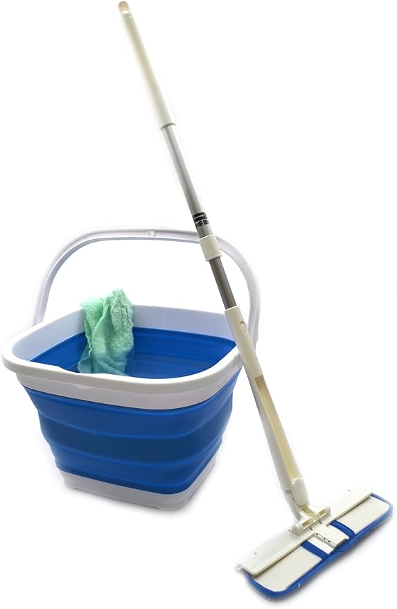 SAMMART 11L (2.9 Gallon) Collapsible Rectangular Handy Bucket (1, Blue)