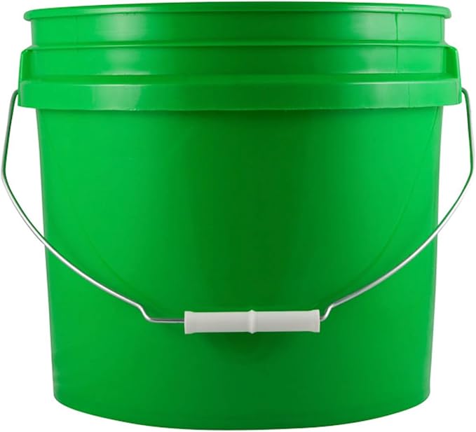House Naturals 2 Gallon Green Buckets pails with Lids - Food Grade - BPA Free -( Pack of 4 ) Made in USA