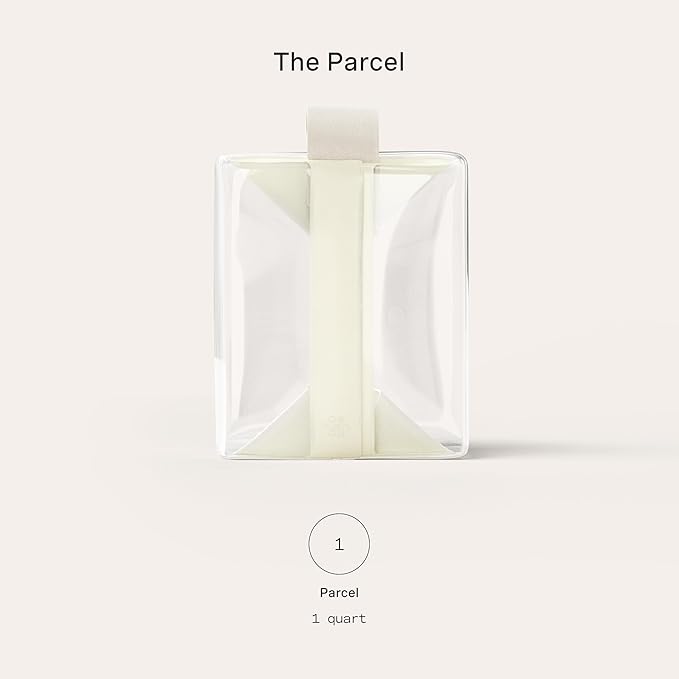 Cadence Parcel - Clear Dopp Kit with Magnetic Closure - Durable and Leak-Resistant Travel Toiletry Kit - TSA-Compliant & Modular Design - Hygiene Bag for Travel Essentials - 1 Qt - Pebble