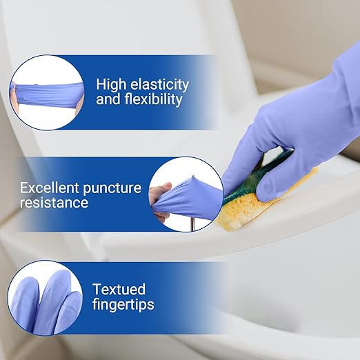 JMU Nitrile Gloves Small Bulk 4000 Count, 3.5 Mil Disposable Gloves Latex-Free, Violet Blue