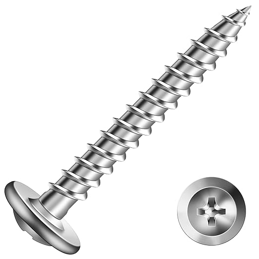 #8 x 1-1/4" Wood Screw 500Pcs 410 Stainless Steel Standard Thread Truss Head Fast Self Tapping by SG TZH