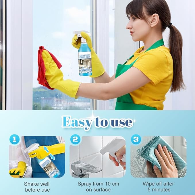 Spray Splash Cleaner, 2025 New Multi-Purpose Handheld Degreaser, Upgraded Foam Sprays for Ovens, Easy-To-Use Rust Remover for Kitchenware, Grime Remover Spray for Home Family (1)