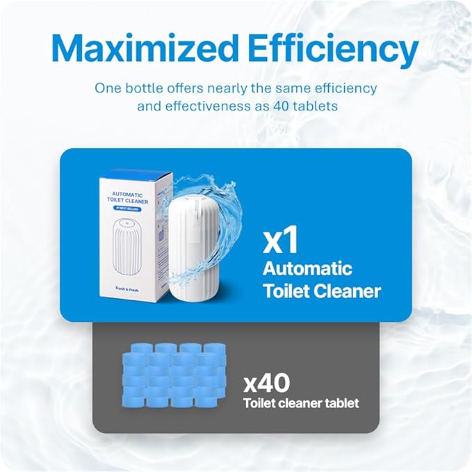 Fresh & Fresh Automatic Toilet Bowl Cleaners (Forest Green) - 4 Bottles(UPTO 2500 FLUSHES/Bottle), Commercial and Residential Toilet Cleaner 3-4 MONTH Lasting Toilet Bowl Cleaner Bottle