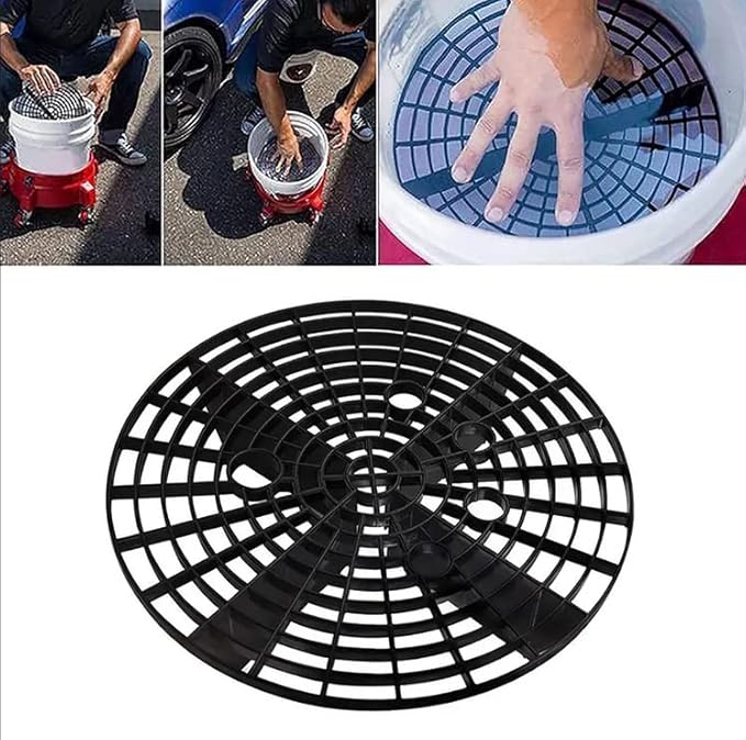 Car Wash Bucket Insert Dirt Guard Insert Fits 12 Inch Diameter Bucket or 3-5 Gallon Bucket (2, Black)
