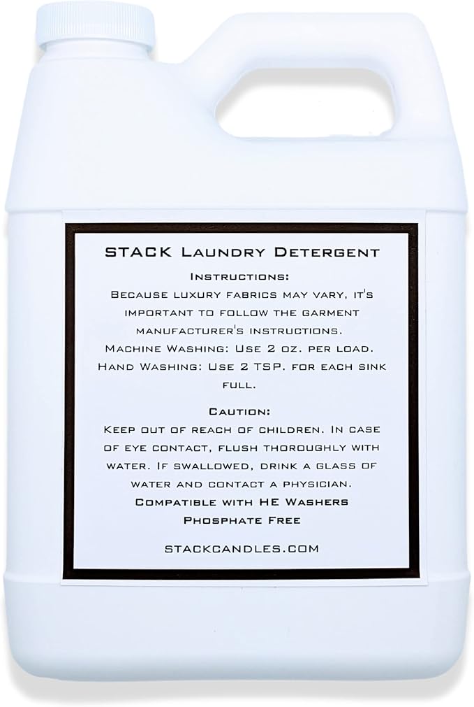 STACK Luxe Lavoir Luxury Laundry Detergent - Premium Scented Laundry Detergent for HE & Standard Washers - Infused with Lavender & Musk - Paraben & Dye Free - Gentle & Effective Cleaning - 32 oz