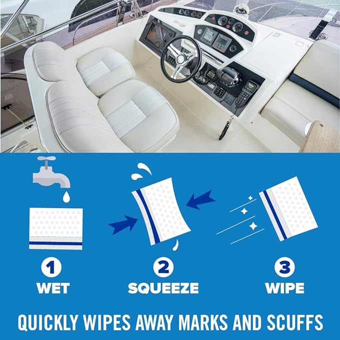 Premium Boat Scuff Erasers, Boating Accessories for Cleaning, Gift for Pontoon, Fishing, Jon Boats, Decks, Vinyl and Hull Cleaner, Gadgets for Men and Women