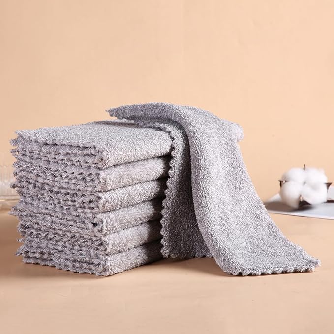 10Pack Microfiber DishCloths, 10''x10'' Super Soft Cleaning Cloths: All Purpose,Reusable Dishwashing,Lint Free, Absorbent,Quick Dry Towel for Kitchen/Bathroom