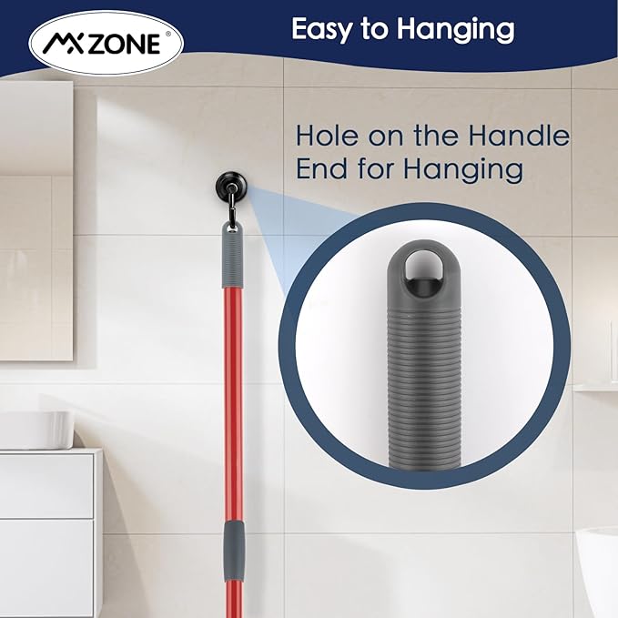 Spin Mop Handle Replacement Compatible with O Cedar Spin Mop and Bucket, 4-Section 30 to 58 Inchs Mop Replace Handle, Mop Stick for Floor Cleaning, Mop Head and Base not Include