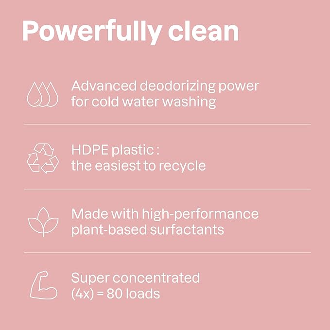 ATTITUDE Baby Laundry Detergent, EWG Verified, Plant and Mineral-Based Formula, HE Compatible, Vegan Household Products, Unscented, 80 Loads, 67.6 Fl Oz (Pack of 6)