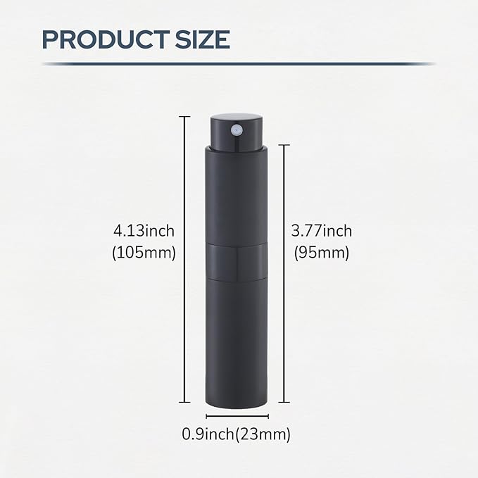 Perfume Atomizer Travel Bottle Refillable: Cologne Sprayer Portable for Men - Mini Spray Empty for Refill - 8ml Small Size Brown