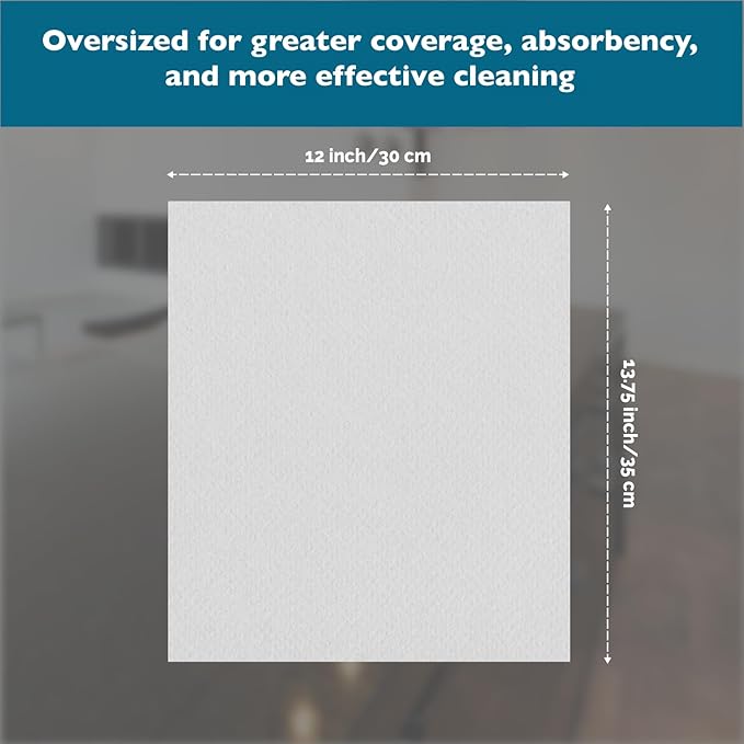 EvaClean Extra Large Disposable Microfiber Wipes - Lint-Free, Strong & Versatile, Solvent-Resistant, Use Dry or with Water, Cleaners, Sanitizers, or Disinfectants - 13.75" x 12", 200 Wipers per Box
