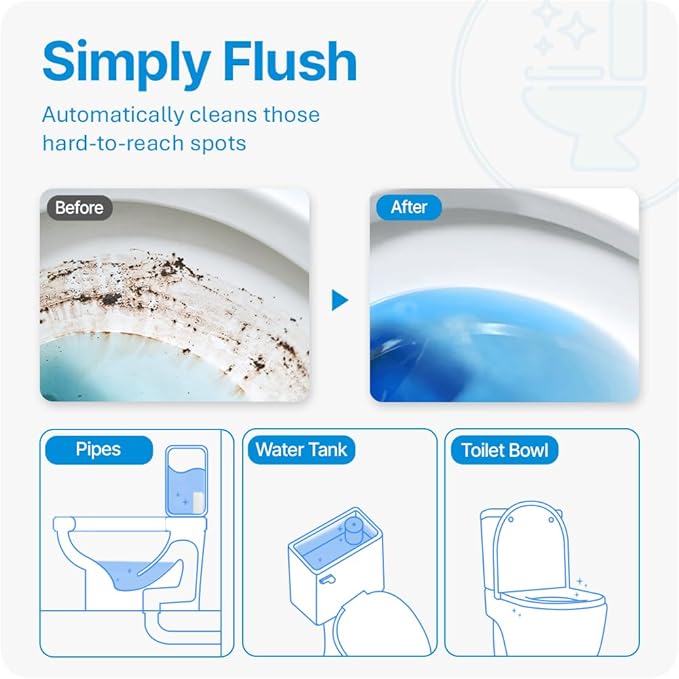 Fresh & Fresh Automatic Toilet Bowl Cleaners (Sunset Orange) - 3 Bottles(UPTO 2500 FLUSHES/Bottle), Commercial and Residential Toilet Cleaner 3-4 MONTH Lasting Toilet Bowl Cleaner Bottle