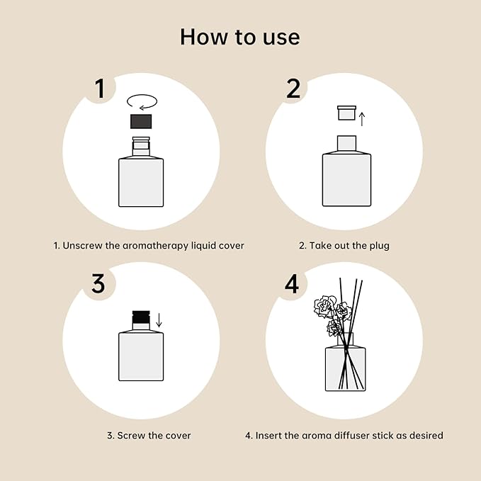 XEPTLE Long-Lasting Fragrance, Woodland Citrus Reed Diffuser, 7.04 oz, with 5 Sticks, Air Freshener, Home & Bathroom Decor Essential Oil Diffuser - Green