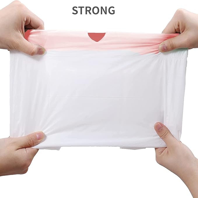 13 Gallon Trash Bags Drawstring, 500 Count, White & Unscented Garbage Bags, Multi-purpose Tall Kitchen Trash Bags Can Liners for Business Home Commercial and Industrial