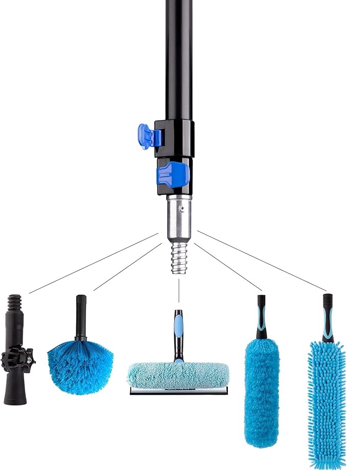 Ceiling Fan Cleaner Duster with Telescopic Extension Pole (8ft)