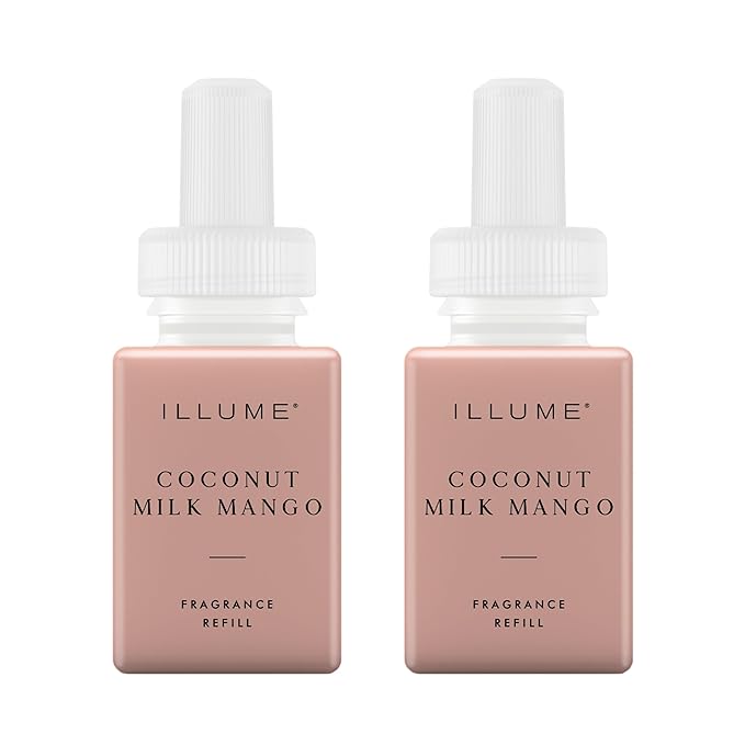 Pura & Illume Home Scent Refill - Smart Home Air Diffuser - Up to 120-Hours of Luxury Fragrance per Refill - Spring & Summer Fragrance - 2 Pack, Coconut Milk Mango