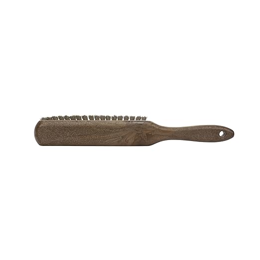 SPARTA Handheld Soft Counter Brush 8 Inch Bristle Span, Multi-Use Dust Brush with 5 Inch Handle for Tables, Countertops, and Delicate Surfaces, Polyester, Brown