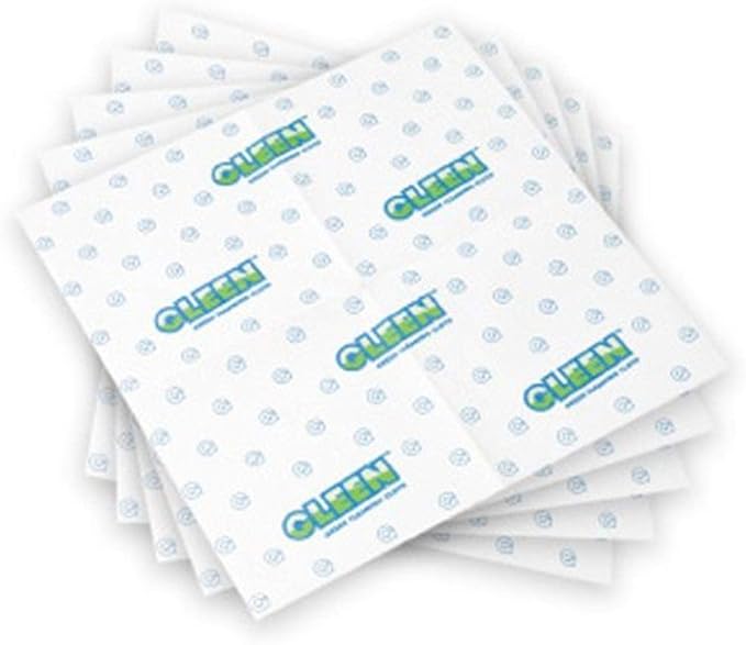 GLEEN 3817 Reusable Cleaning Cloth, 16" x 16", Green, 5 Count