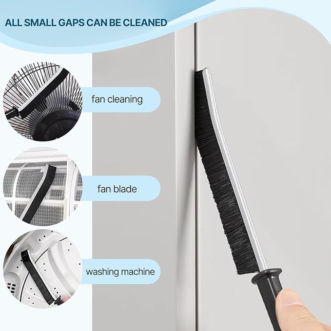 Bathroom Cleaning Brush,Premium Cleaning Tool Aluminum Support with 15° Angle, Thin Cleaning Brush for Home Kitchen (5PCS)