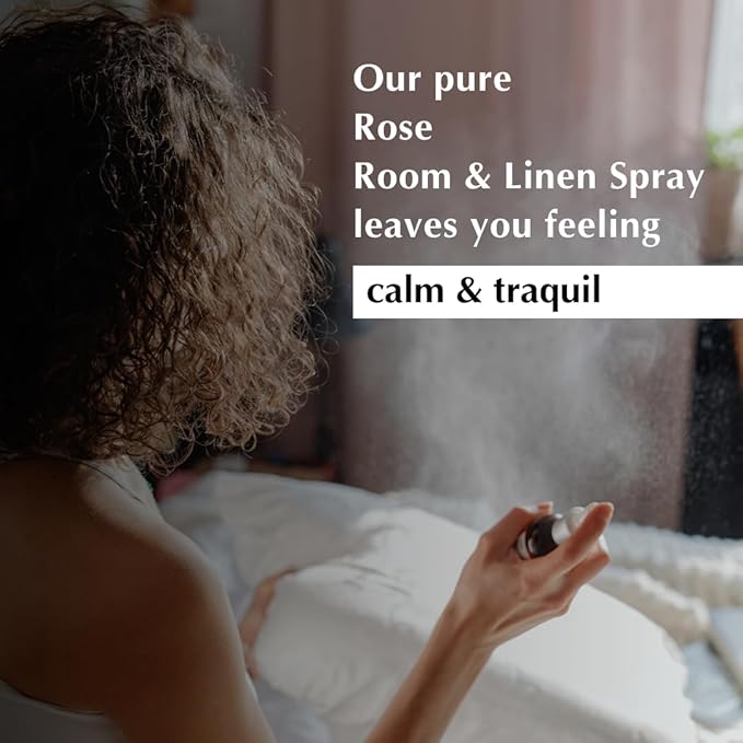 Rose Room, Linen & Pillow Spray by Aromafume | 100ml/3.38 fl oz | with Pure Rose Essential Oil | Aromatherapy Spray | Mist for Bedding, Fabrics